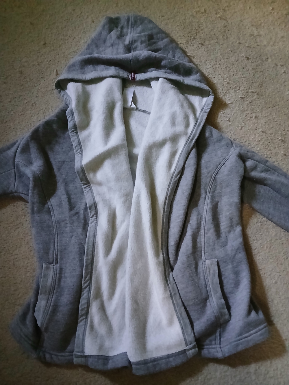 Hard Tail Forever Princesd Gray Hooded Fleece-Lined Cardigan - Women